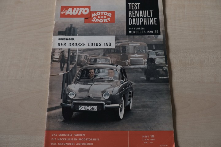 Deckblatt Auto Motor und Sport (10/1960)